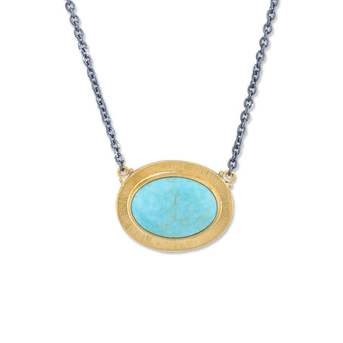 Pompei Necklace with Turquoise Kingman by Lika Behar