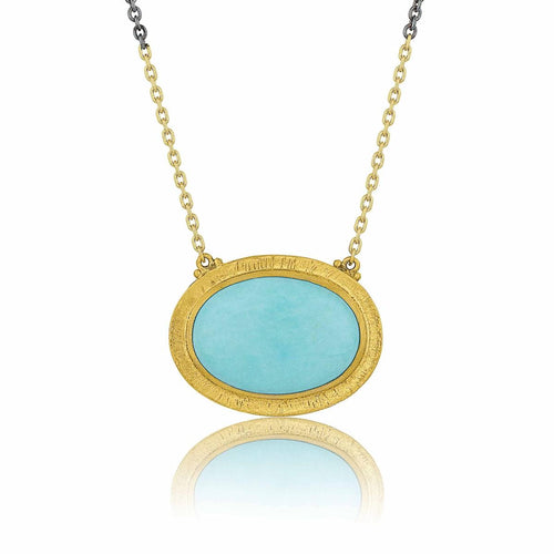 Pompei Necklace with Turquoise Kingman by Lika Behar