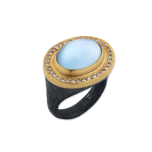 Pompei Ring with Topaz & Diamond by Lika Behar