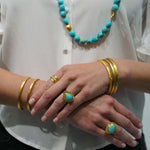 Pompei Ring with Turquoise Kingman by Lika Behar