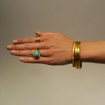 Pompei Ring with Turquoise Kingman by Lika Behar