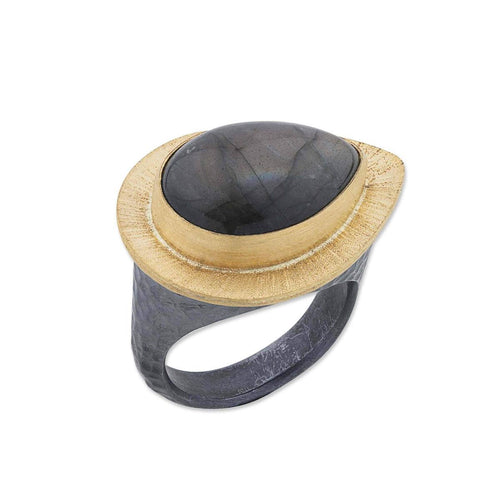 Pompei Ring with Labradorite by Lika Behar