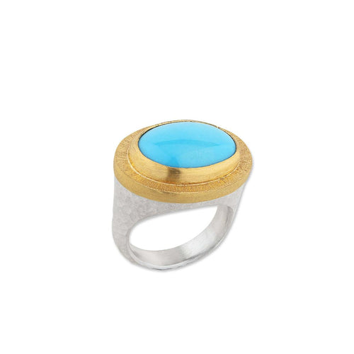 Pompei Ring with Turquoise Sleeping Beauty by Lika Behar