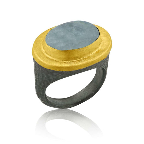 Pompei Ring with Aquamarine by Lika Behar