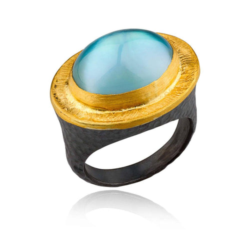 Pompei Ring with Blue Topaz by Lika Behar