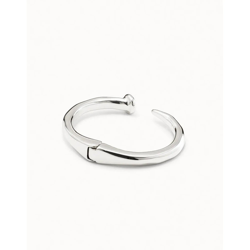 Nail Rigid Sterling Silver Plated Bracelet - PUL1821NGR-UNO de 50-Renee Taylor Gallery