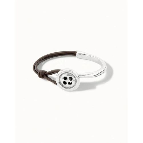 My Button Sterling Silver Plated Bracelet - PUL1993MARMTL-UNO de 50-Renee Taylor Gallery