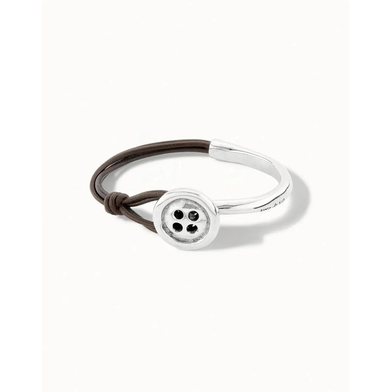 My Button Sterling Silver Plated Bracelet - PUL1993MARMTL-UNO de 50-Renee Taylor Gallery