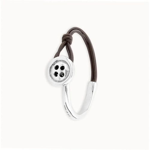 My Button Sterling Silver Plated Bracelet - PUL1993MARMTL-UNO de 50-Renee Taylor Gallery