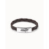 Leather Bracelet with Sterling Silver Plated Rectangular Spring Clasp - PUL2005MARMTL-UNO de 50-Renee Taylor Gallery
