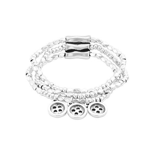 Red Two Sterling Silver Plated Bracelet - PUL2047MTL-UNO de 50-Renee Taylor Gallery