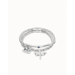 Heal Me Sterling Silver Plated Bracelet - PUL2057AZUMTL-UNO de 50-Renee Taylor Gallery