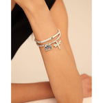 Heal Me Sterling Silver Plated Bracelet - PUL2057AZUMTL-UNO de 50-Renee Taylor Gallery