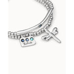 Heal Me Sterling Silver Plated Bracelet - PUL2057AZUMTL-UNO de 50-Renee Taylor Gallery