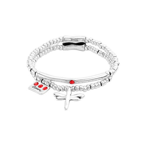 Love Me Sterling Silver Sterling Silver Plated Bracelet - PUL2058ROJMTL-UNO de 50-Renee Taylor Gallery
