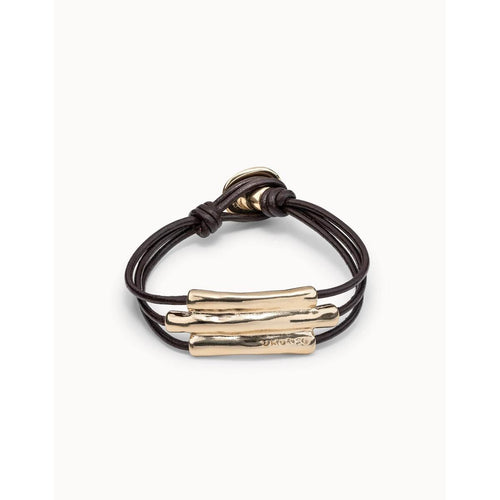 18K Gold Plated Bracelet in Line - PUL2137ORO-UNO de 50-Renee Taylor Gallery