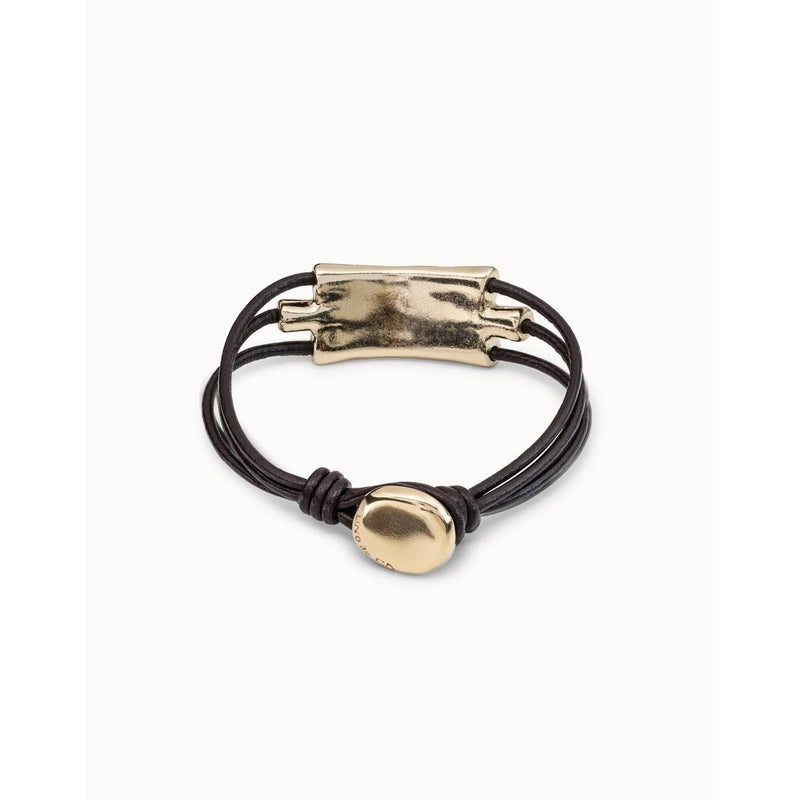 18K Gold Plated Bracelet in Line - PUL2137ORO-UNO de 50-Renee Taylor Gallery