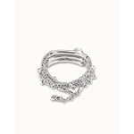 Silver Delirium Triple Beaded Bracelet with Blue Crystals - PUL2226AZUMTL0M-UNO de 50-Renee Taylor Gallery