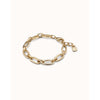 Gold-Plated Medium Sized Oval Link Bracelet with Carabiner Clasp - PUL2263ORO0000M-Uno de 50-Renee Taylor Gallery