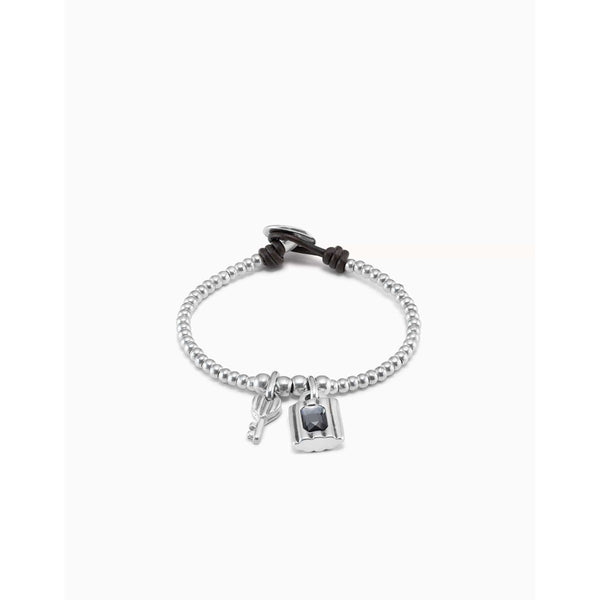 Hopeful Key Sterling Silver Plated Bracelet - PUL2302GRSMTL0M - UNO de 50