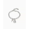 Key Sterling Silver Plated Bracelet - PUL2305MTL0000U-UNO de 50-Renee Taylor Gallery
