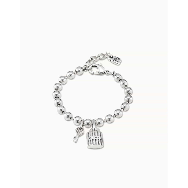 Key Sterling Silver Plated Bracelet - PUL2305MTL0000U-UNO de 50-Renee Taylor Gallery