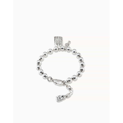 Key Sterling Silver Plated Bracelet - PUL2305MTL0000U-UNO de 50-Renee Taylor Gallery