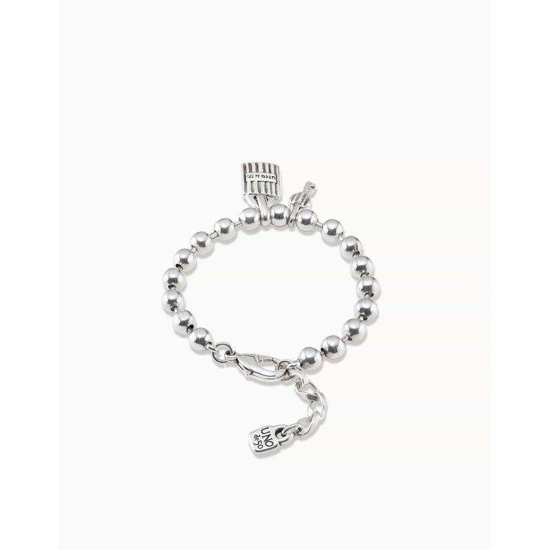 Key Sterling Silver Plated Bracelet - PUL2305MTL0000U-UNO de 50-Renee Taylor Gallery