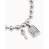 Key Sterling Silver Plated Bracelet - PUL2305MTL0000U-UNO de 50-Renee Taylor Gallery