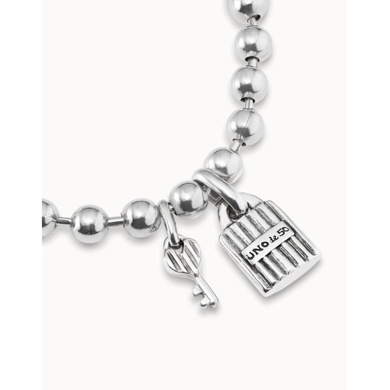 Key Sterling Silver Plated Bracelet - PUL2305MTL0000U-UNO de 50-Renee Taylor Gallery