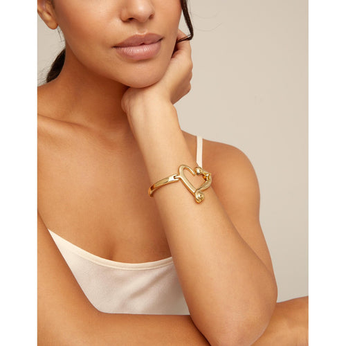 One Love 18K Gold Plated Bracelet - PUL2309ORO-UNO de 50-Renee Taylor Gallery
