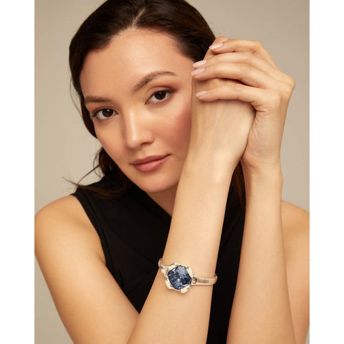 Charisma Bangle Bracelet with Blue Crystal - PUL2356AZUMTL0L-UNO de 50-Renee Taylor Gallery