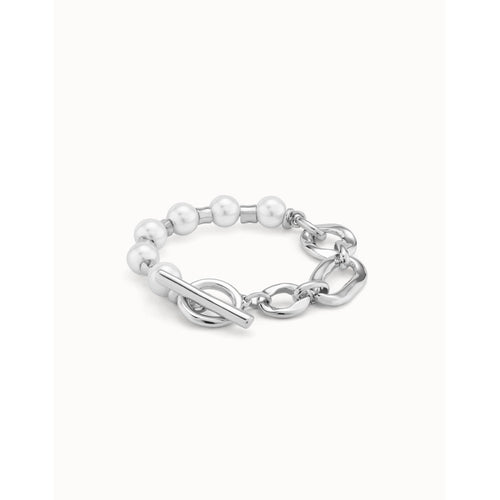 Pearl & Match Sterling Silver Plated Bracelet - PUL2364BPLMTL-UNO de 50-Renee Taylor Gallery