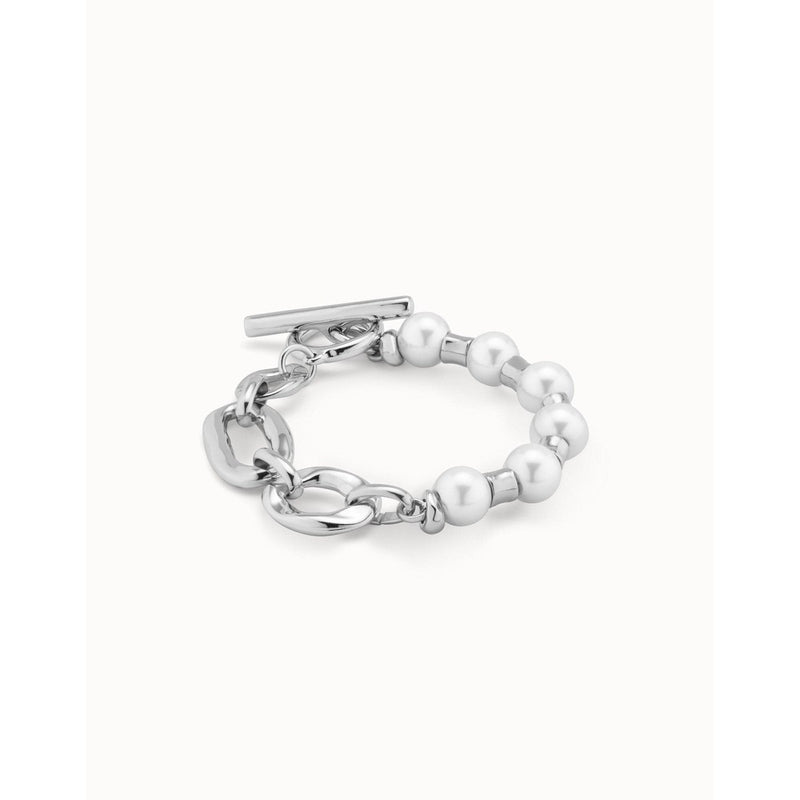 Pearl & Match Sterling Silver Plated Bracelet - PUL2364BPLMTL-UNO de 50-Renee Taylor Gallery