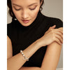 Pearl & Match Sterling Silver Plated Bracelet - PUL2364BPLMTL-UNO de 50-Renee Taylor Gallery