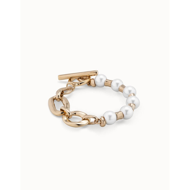 Pearl Match 18K Gold Plated Bracelet PUL2364BPLORO UNO de 50