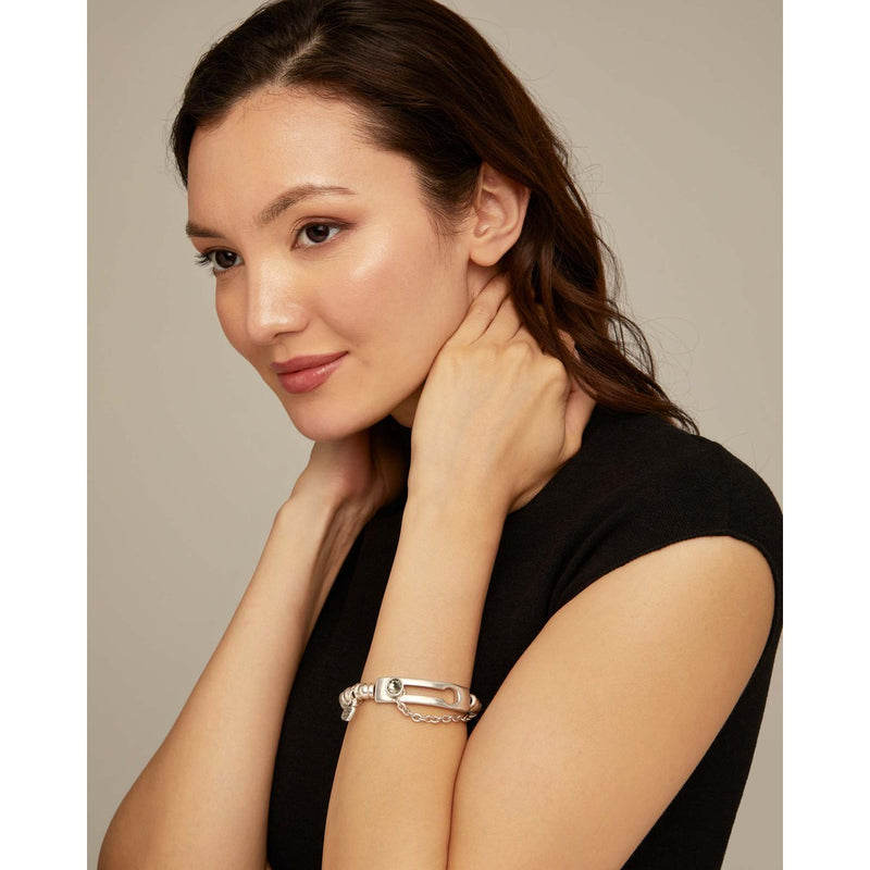 Empower Sterling Silver Plated Bracelet - PUL2369GRSMTL-UNO de 50-Renee Taylor Gallery