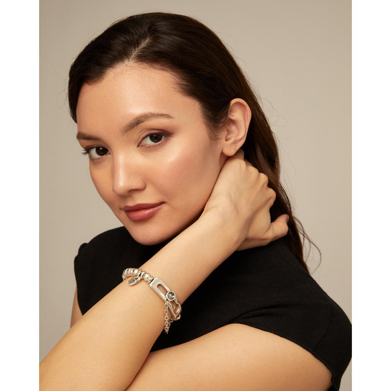 Empower Sterling Silver Plated Bracelet - PUL2369GRSMTL-UNO de 50-Renee Taylor Gallery
