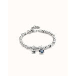 Attractive Sterling Silver Plated Bracelet - PUL2376AZUMTL0M-UNO de 50-Renee Taylor Gallery
