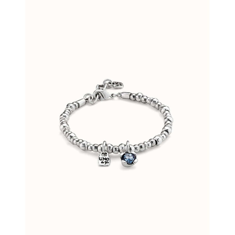 Attractive Sterling Silver Plated Bracelet - PUL2376AZUMTL0M-UNO de 50-Renee Taylor Gallery