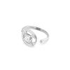 Silver Crafted Bangle Bracelet with a Pearl - PUL2410BPLMTL0M-UNO de 50-Renee Taylor Gallery