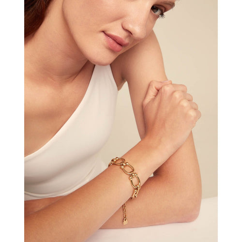 Serotonin 18K Gold Plated Bracelet - PUL2421ORO0000M-UNO de 50-Renee Taylor Gallery