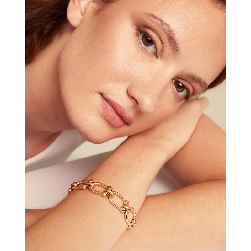Serotonin 18K Gold Plated Bracelet - PUL2421ORO0000M-UNO de 50-Renee Taylor Gallery