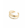 Rigid 18K gold-plated bracelet - PUL2440ORO-UNO de 50-Renee Taylor Gallery