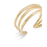 Rigid 18K gold-plated bracelet - PUL2440ORO-UNO de 50-Renee Taylor Gallery