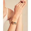 Rigid 18K Gold Plated Bracelet with Gray - PUL2441NGRORO0M-UNO de 50-Renee Taylor Gallery