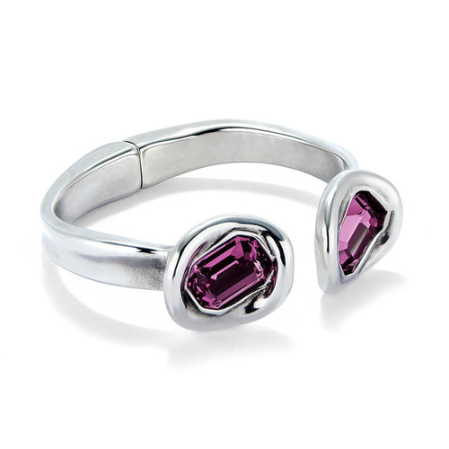 Ser Valiente Exc Sterling Silver Plated Bracelet - PUL2453RSAMTL-UNO de 50-Renee Taylor Gallery