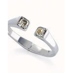 Sterling Silver Plated Cuff Bracelet - PUL2485BLNMTL-UNO de 50-Renee Taylor Gallery