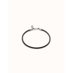 Hazte Leather Bracelet with Sterling Silver Plated Clasp - PUL2498MTL0000U-UNO de 50-Renee Taylor Gallery