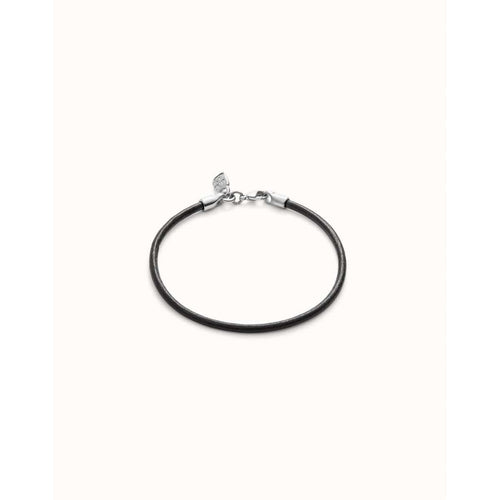 Hazte Leather Bracelet with Sterling Silver Plated Clasp - PUL2498MTL0000U-UNO de 50-Renee Taylor Gallery
